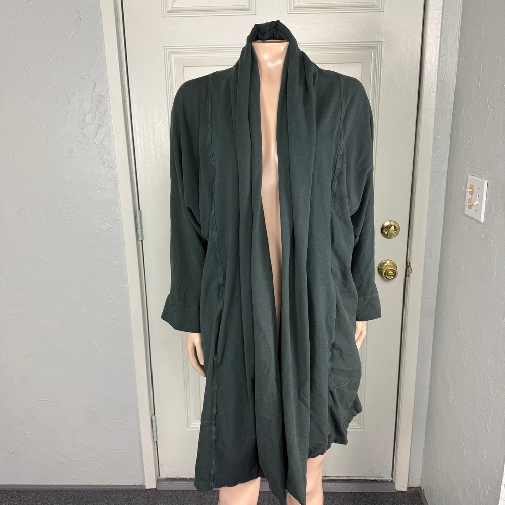 Mien Studios Women's Shirt L Organic Cotton Cardigan Open pockets Stretch II18